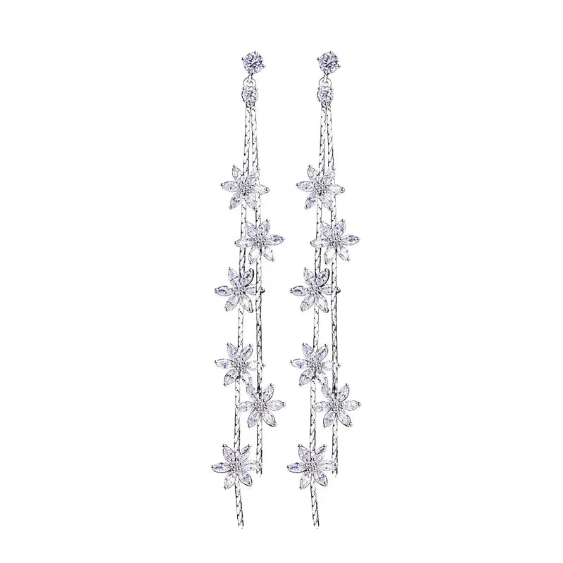 Silver Flower Earrings