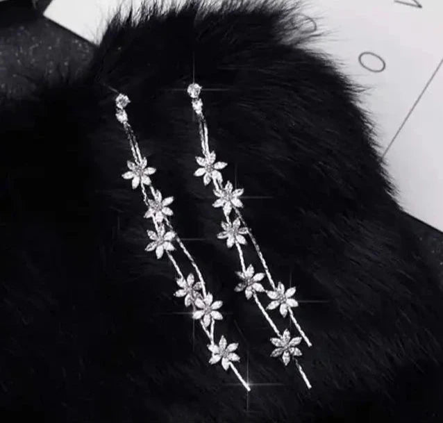Silver Flower Earrings