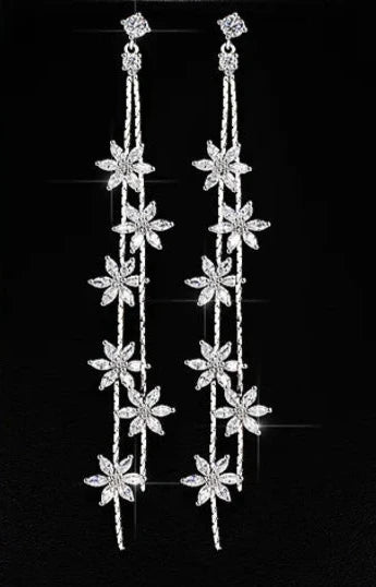 Silver Flower Earrings