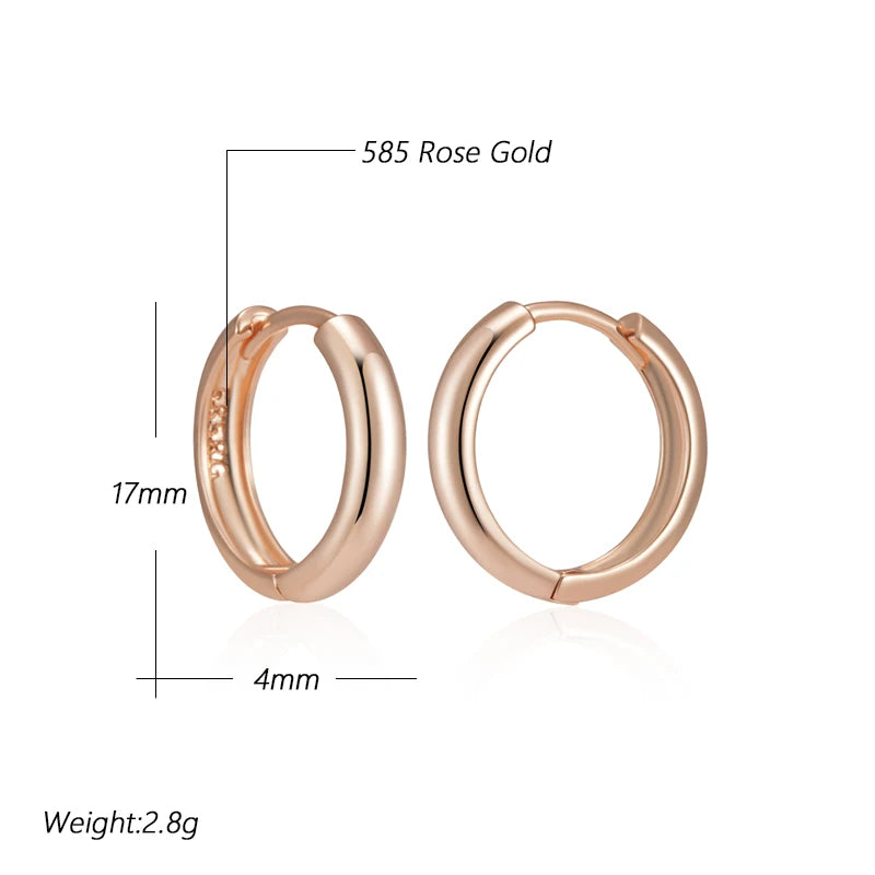 Fashion Rose Gold Hoop Earrings
