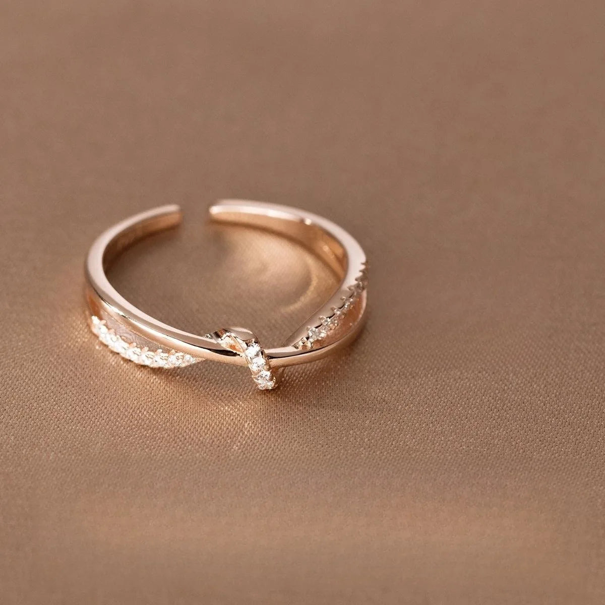 Cross Knot Stackable Ring