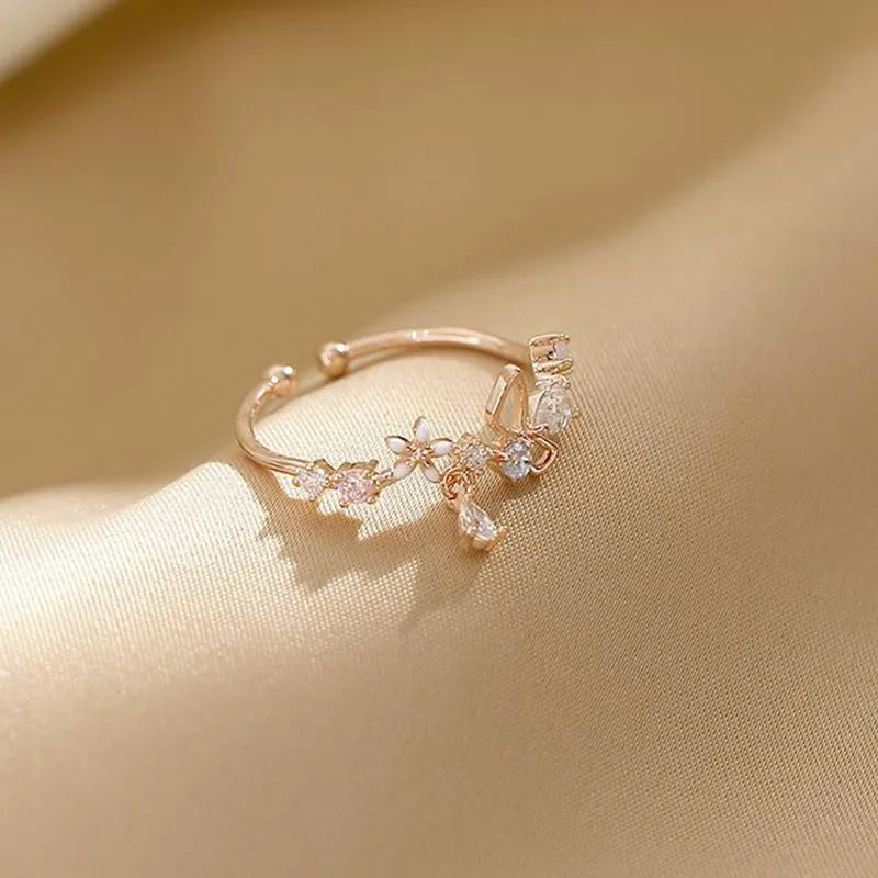 Flowers Bow Knot Ring
