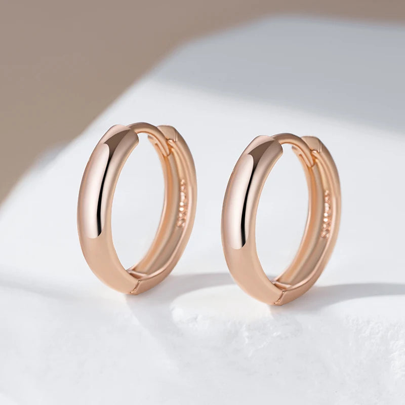 Fashion Rose Gold Hoop Earrings