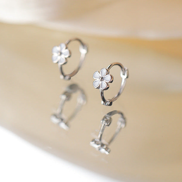Flower Hoop Earrings