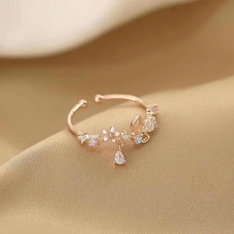 Flowers Bow Knot Ring