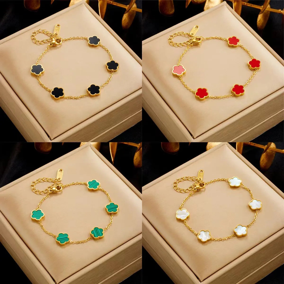 Five-Leaf Clover Bracelet