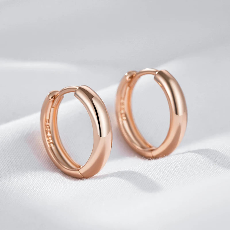 Fashion Rose Gold Hoop Earrings