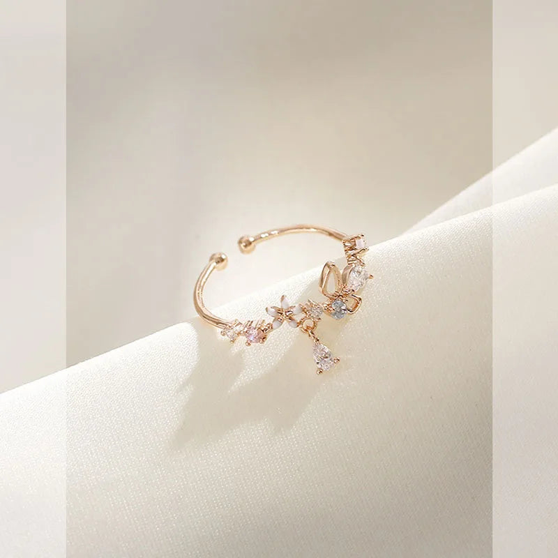 Flowers Bow Knot Ring