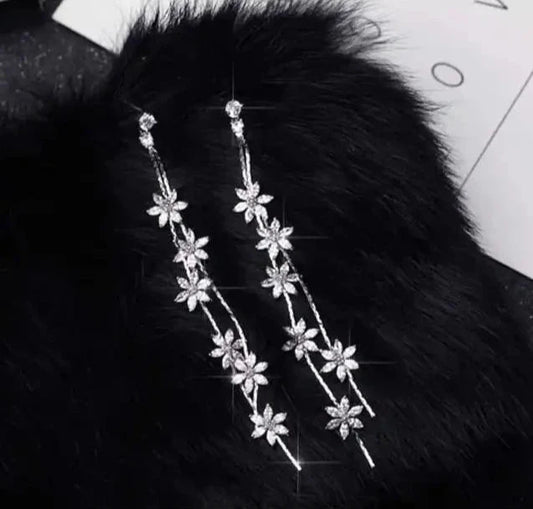 Silver Flower Earrings