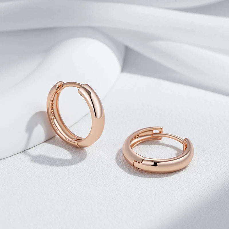 Fashion Rose Gold Hoop Earrings