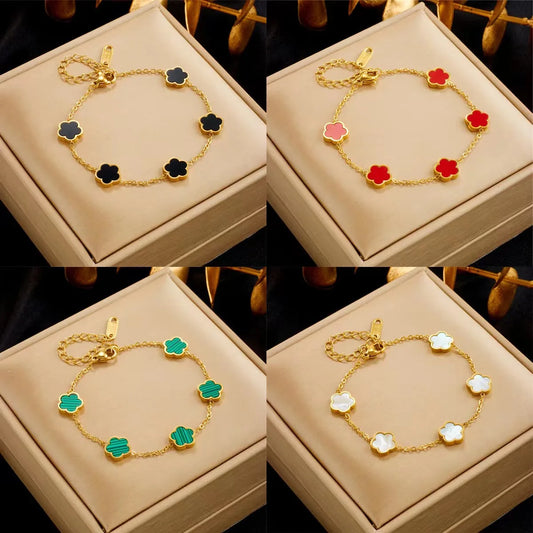 Five-Leaf Clover Bracelet